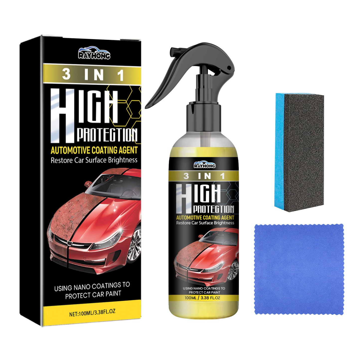 3-in-1 Magic Car Coating: Instant Scratch Repair + Paint Protection + Showroom Shine