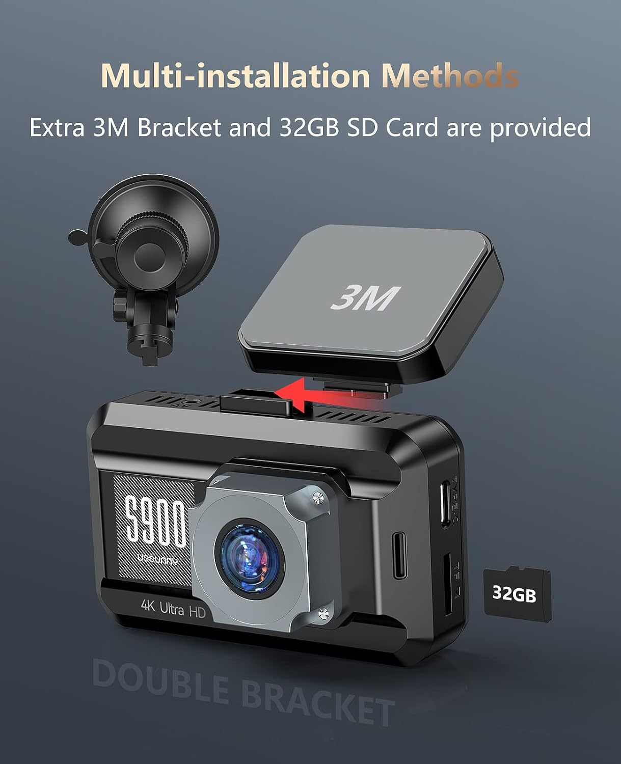 Ultra HD 4K Dual Front & Rear Dash Cam