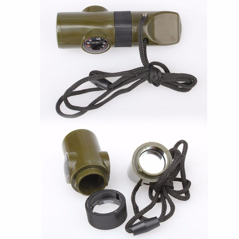 7-in-1 Survival Whistle, Compass & More