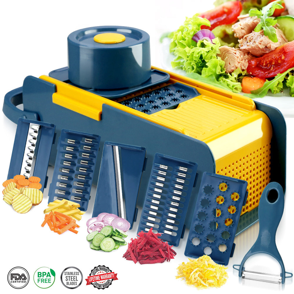 Multifunctional Vegetable Cutter Slicer – 11-in-1 Precision Blades
