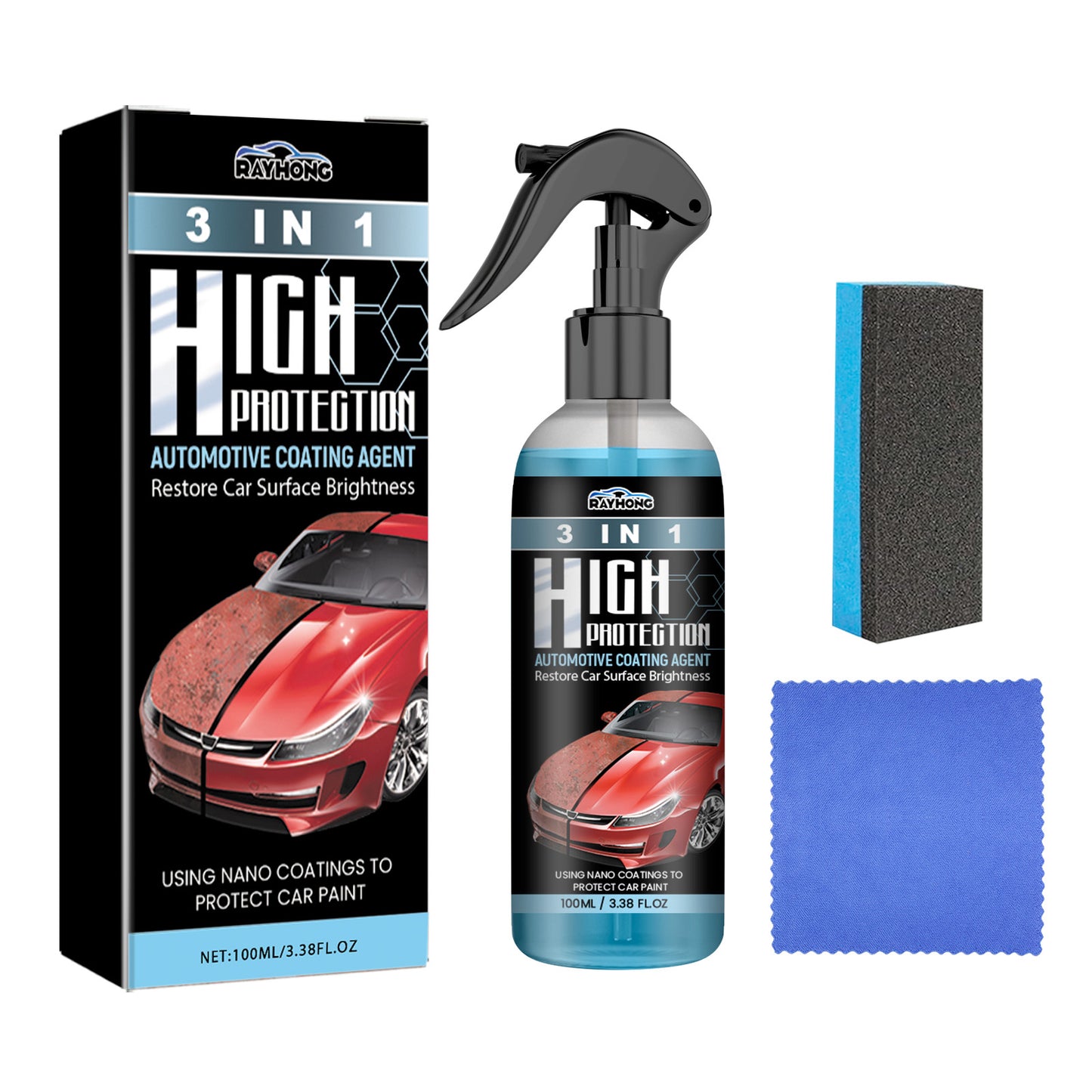 3-in-1 Magic Car Coating: Instant Scratch Repair + Paint Protection + Showroom Shine