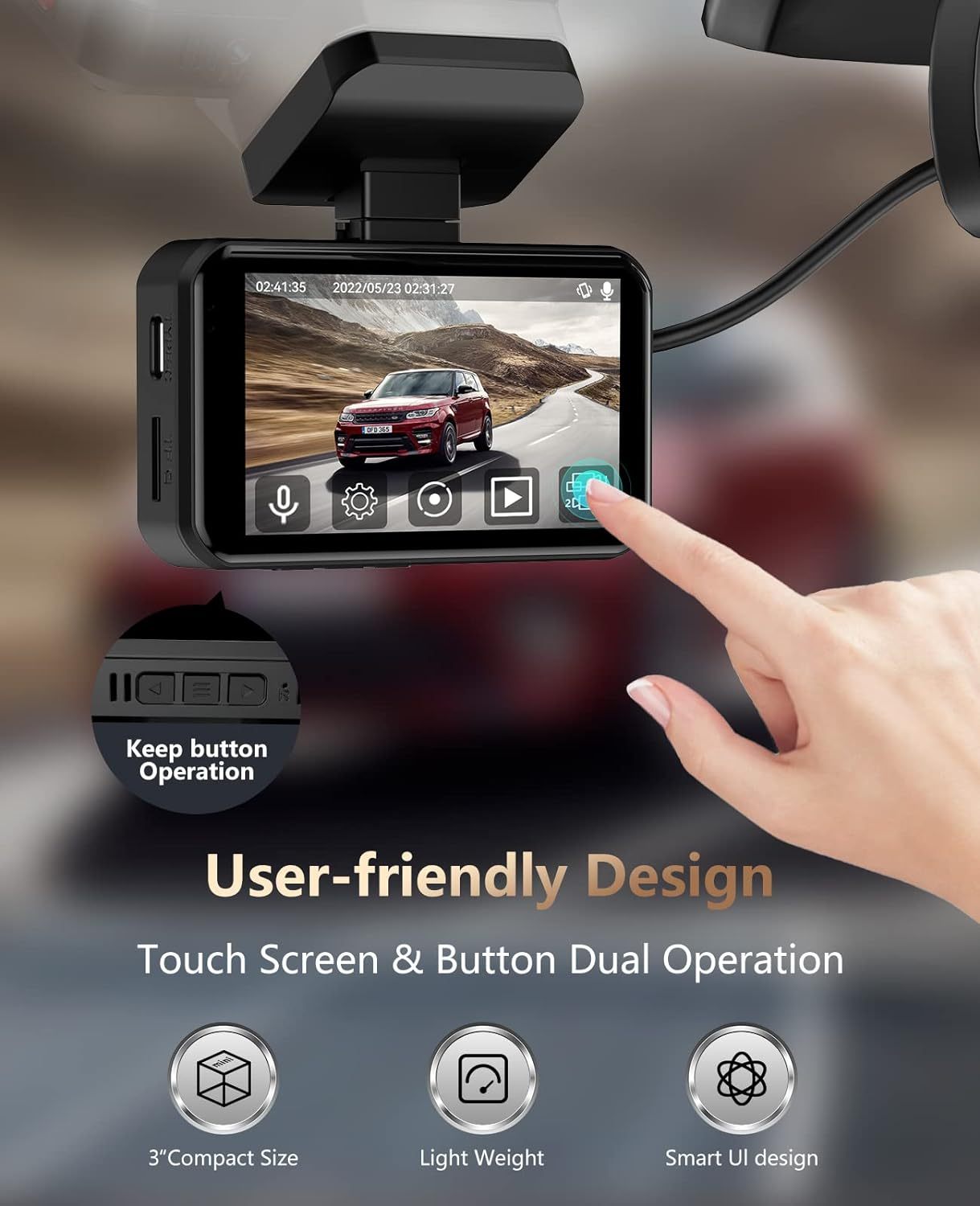 Ultra HD 4K Dual Front & Rear Dash Cam
