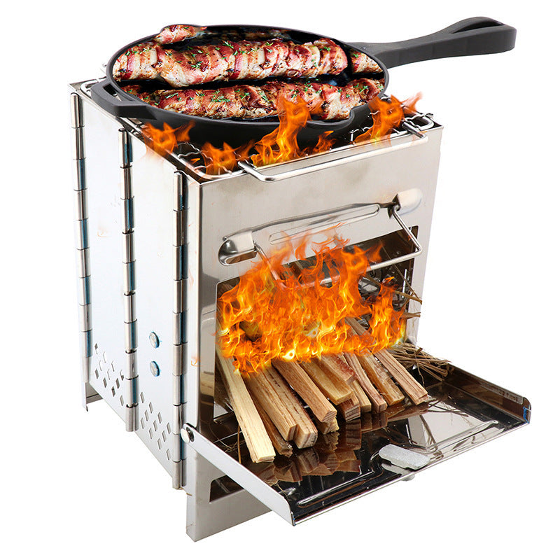 FlameFold Pro: Portable Adjustable Camping Stove