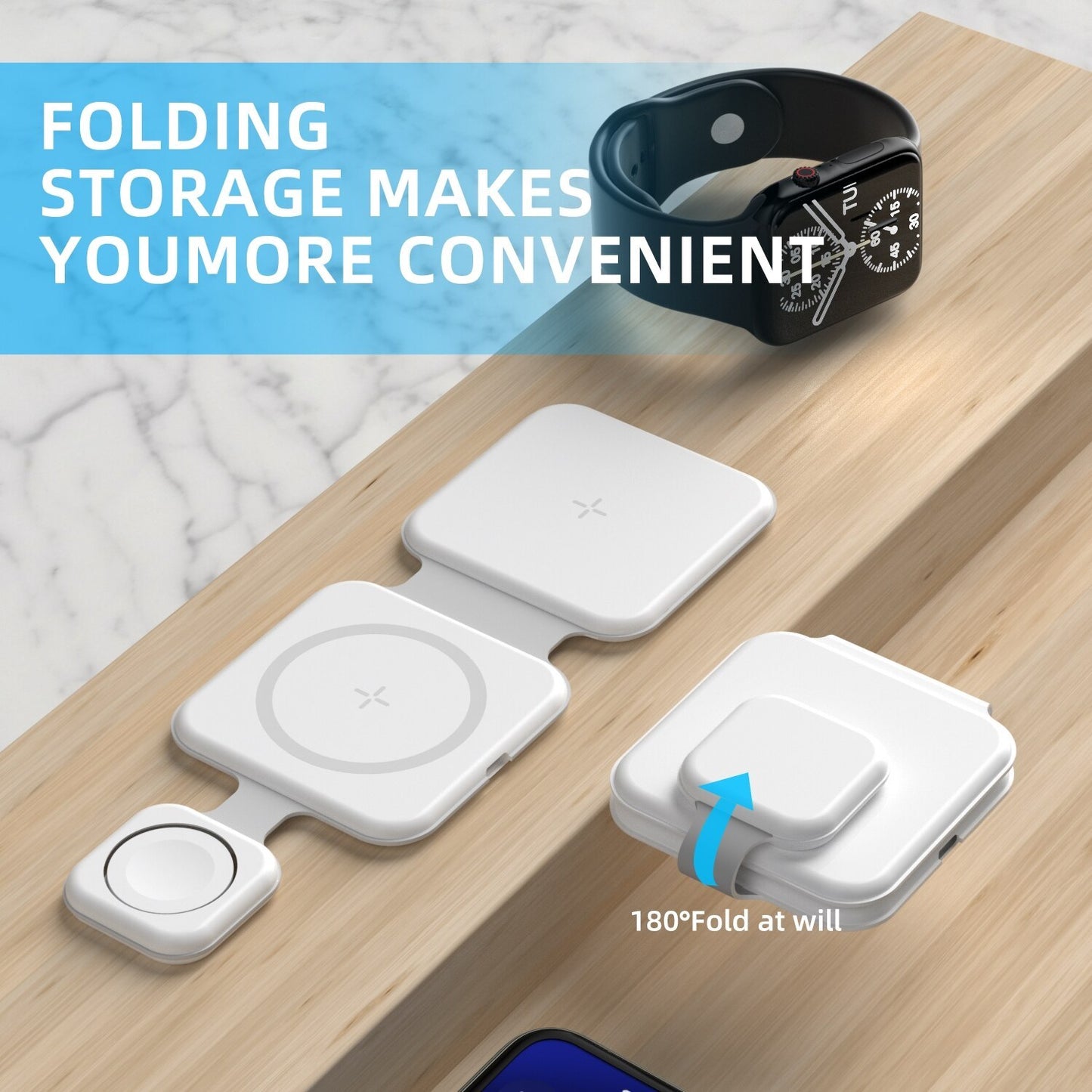 FlexiSnap Pro: Foldable 3-in-1 Magnetic Wireless Charger