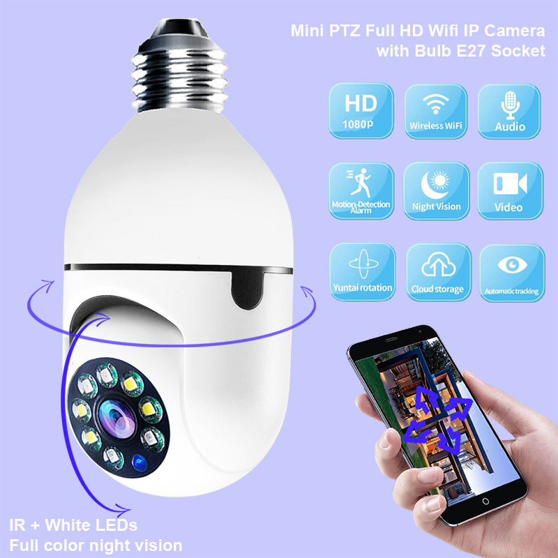 360° WIFI Bulb Camera with Night Vision!
