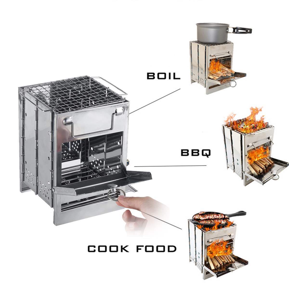 FlameFold Pro: Portable Adjustable Camping Stove