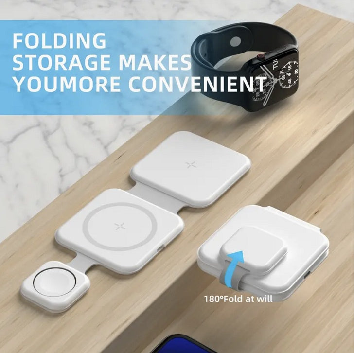 FlexiSnap Pro: Foldable 3-in-1 Magnetic Wireless Charger