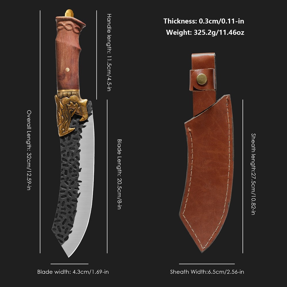 Razor-Sharp Boning Knife with Premium Leather Sheath