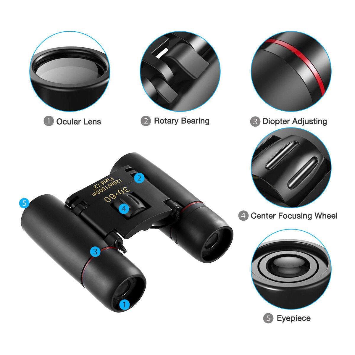 Eagle Eye 30x60 Zoom Binoculars for Hunting