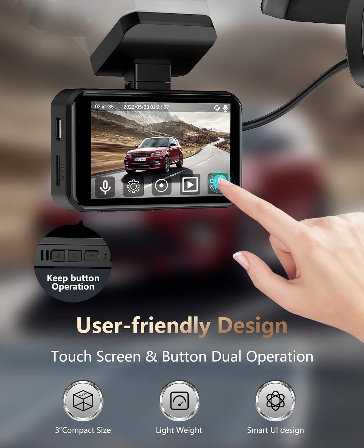 4K Front & Rear Dash Cam