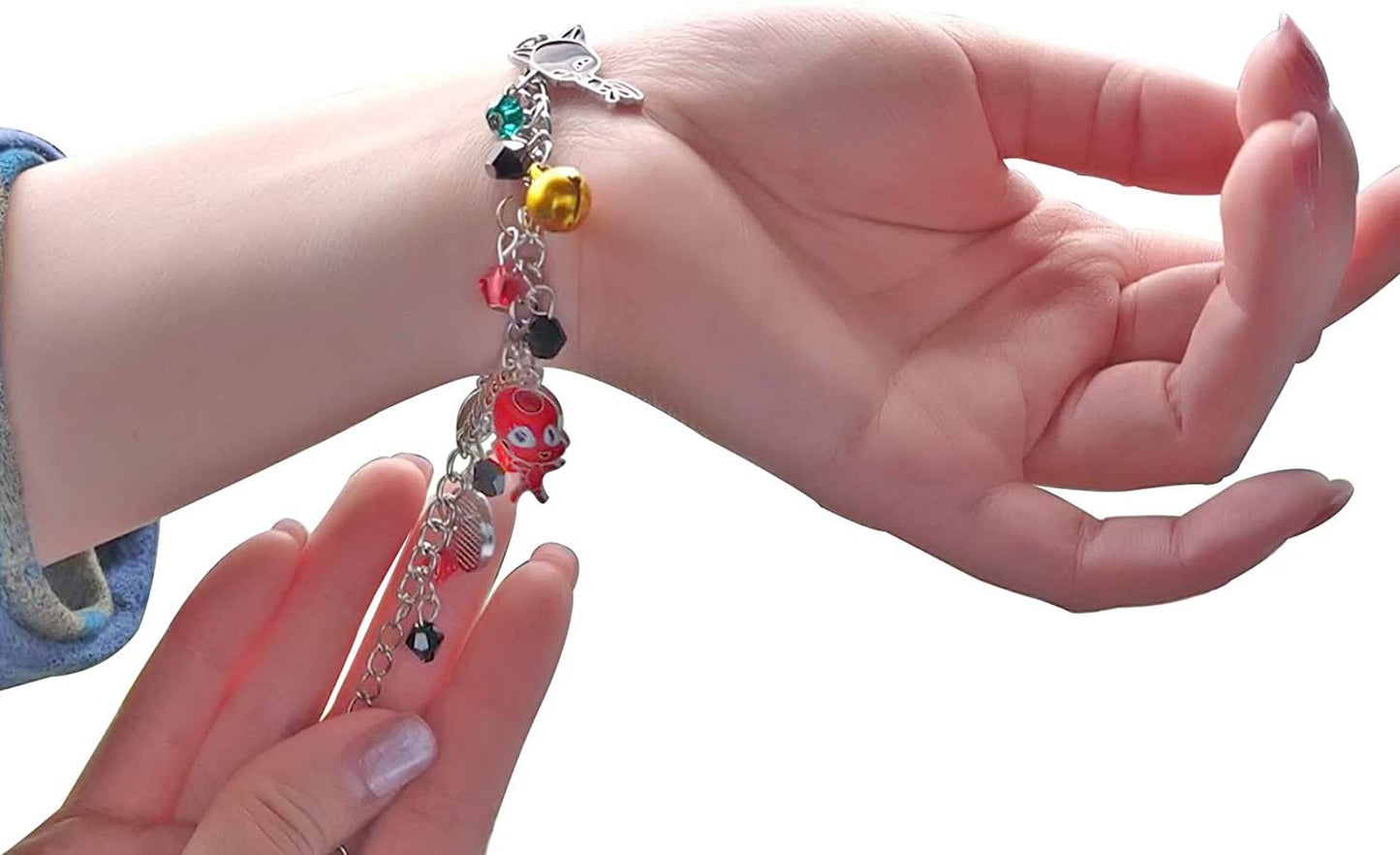 Ladybug Cat Charm Bracelet