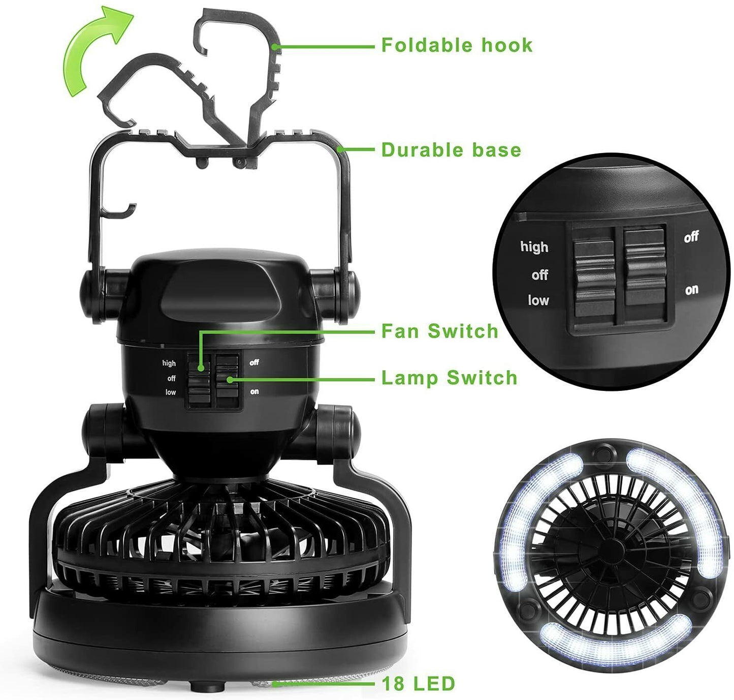 2-in-1 Fan & Camping Lantern