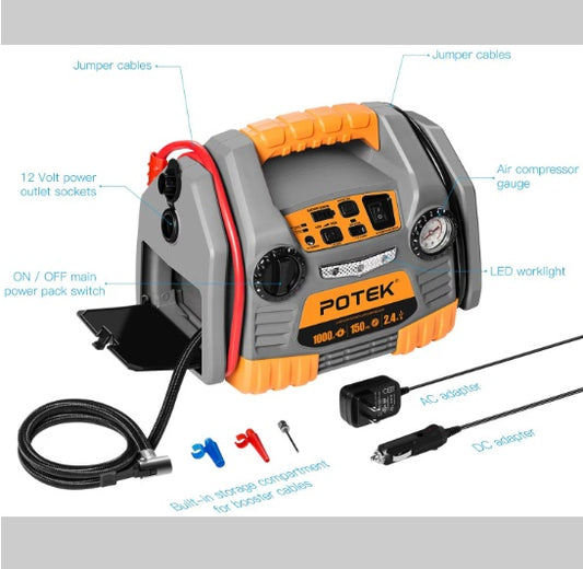 Portable Jump Starter & Air Compressor