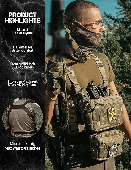 Tactical Chest Rig with Magazine Pouch