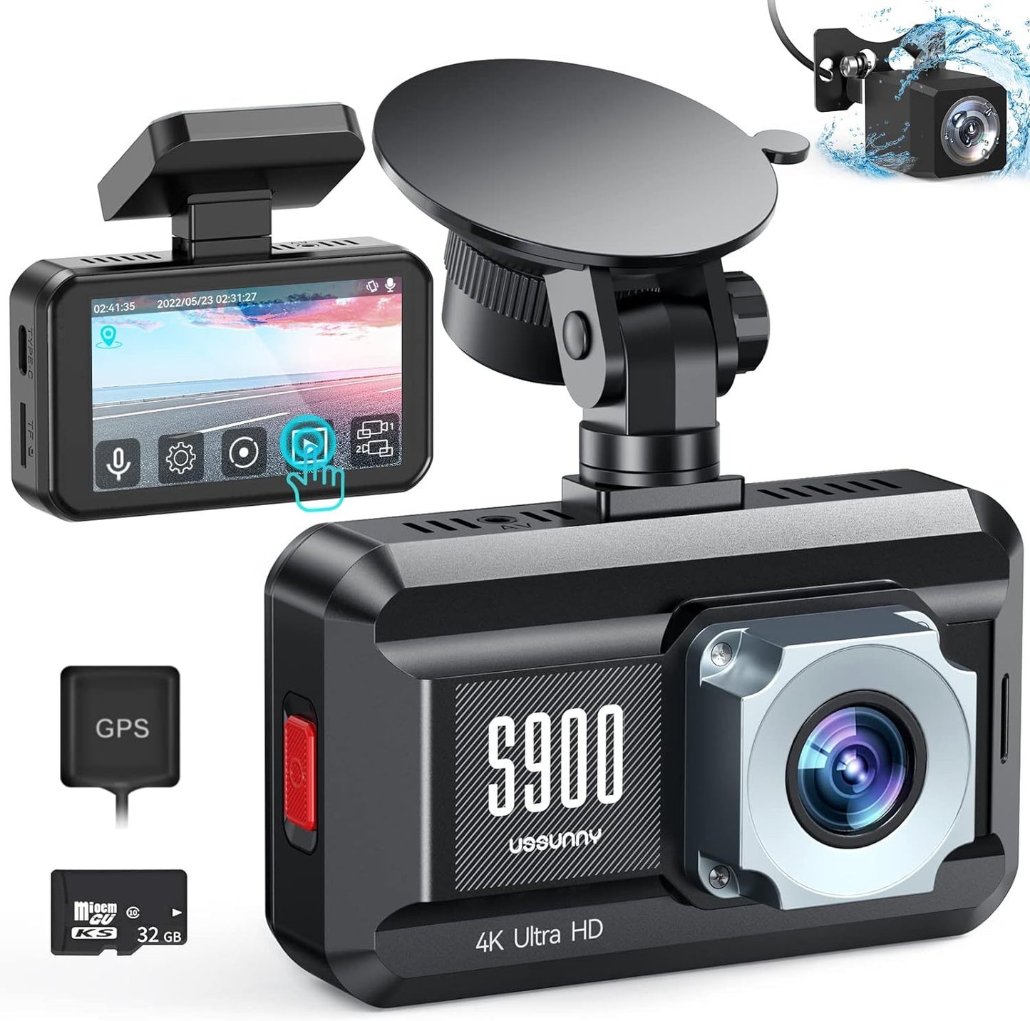 4K Front & Rear Dash Cam